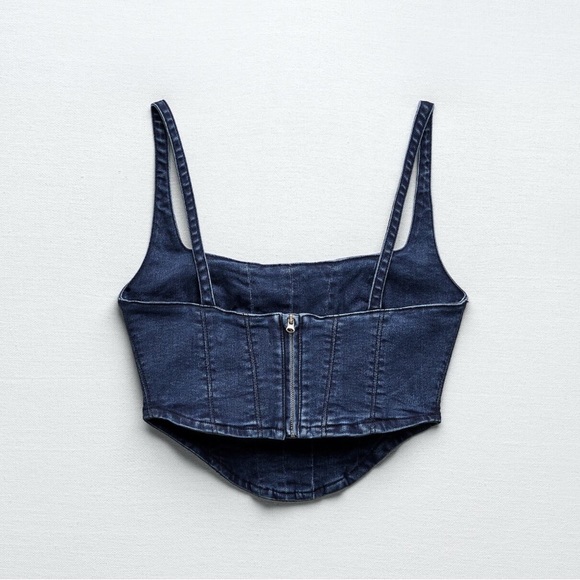 ZARA DENIM CORSET - Picture 2 of 6